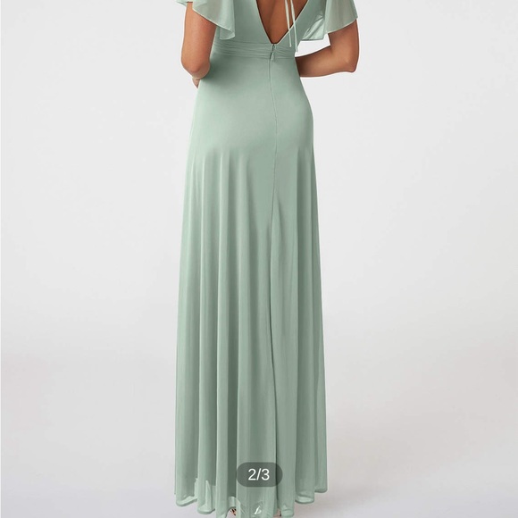 Azazie Tiara bridesmaid dress EUCALYPTUS green size 8. - Picture 2 of 2